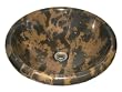 16" Portoro Italian marble bathroom sink Drop-In with rounded Rim