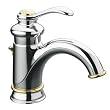 Kohler K-12182-CB Fairfax Single Control Lavatory Faucet with Vibrant Polished Brass Accents, Polished Chrome