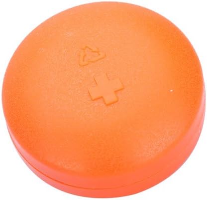 Portable Circle Pill Box with Four Partitions Color Random
