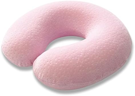 Yucyun Memory Foam U Shaped Neck Support Head Rest Breathable Travel Neck Pillow (Pink)