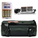 Opteka Battery Pack Grip for Sony Alpha DSLR-A100K and DSLR-A100 with 12 AA Batteries  Chargers (32400 mAh Total)