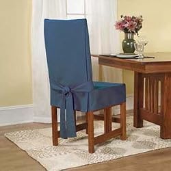 Cotton Duck Short Dining Chair Cover