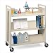 BOOKTRUCK FLAT TOP SHELF FOUR SLANT SHELVES