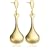 9ct Yellow Gold Y Bell Shaped Drop Post Earrings