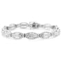 1.00 Carat Diamond Sterling Silver Bracelet - 7"