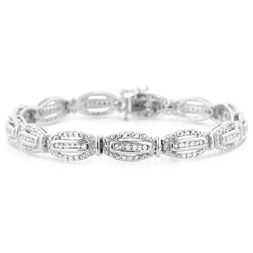 Buy 1.00 Carat Diamond Sterling Silver Bracelet - 7 by Netaya