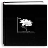 Pioneer Cloth Photo Album with Frame 9-Inch by 9-Inch, Deep Black