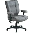Deluxe 2-to1 Synchro Tilt Managers Chair w/ Real Pillow Top Seat and Back & Padded Adjustable Arms By Office Star