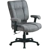 Deluxe 2-to1 Synchro Tilt Managers Chair w Real Pillow Top Seat and Back Padded Adjustable Arms By Office Star