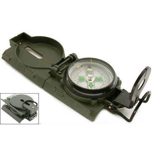 Military Style Lensatic Marching Compass With Pouch