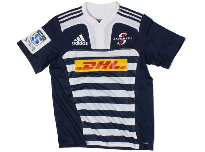 Stormers 2011 Home Super 15 Rugby Shirt Navy/White - size Medium