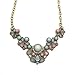 VANKER Elegant Women Necklace Choker Water Drop Diamond Acrylic Flower Pendant Chain