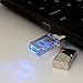 ONCHOICE USB Flash Drive 8GB USB 2.0 Memory Stick LED Thumb Drive Crystal Transparent & Blue