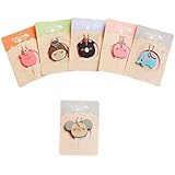 Miraclekoo Cute Cartoon Key Cover Pvc Keycaps Id Identify Key Tag,6 Pcs, Each Shape