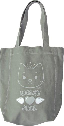 United Labels 0804879 - Angel Cat Sugar Einkaufstasche 30 x 23 cm, grau