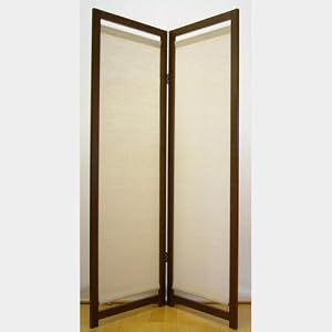 【クリックで詳細表示】HAYATON パーテーション SD-7202 2連 麻701 [ホワイト]【53×135cm】