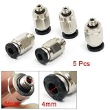 Buy Amico Air Pneumatic Tube 4mm Push in Connector Fittings 5 Pcs by uxcell