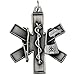 SHOP AWARDS AND GIFTS Emergency Medical Technician EMT Paramedic Symbol Keychain, Antique Pewter, Pack of 1