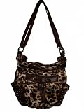 WOMEN'S KATHY VAN ZEELAND FAN CLUB X-BODY HANDBAG (NATURAL LEOPARD)