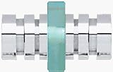 CRL Chrome Junior Contemporary Style Back-to-Back Shower Door Knob