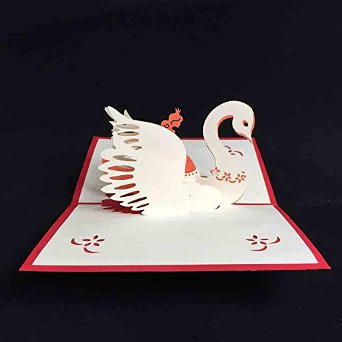 Artistic 3D Princess Riding Swan Greeting Cards/Keepsakes