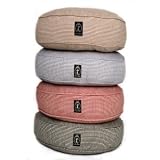 Eco Friendly Round Gingham Pet Bed: Red (Medium)