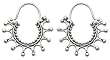 Earrings, 'Radiance' 0.9" W 1" L