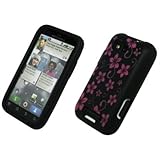 EMPIRE Black with Hot Pink Hawaiian Flowers Design Silicone Skin Case Cover ....