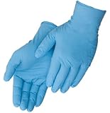 Liberty Glove - Duraskin - T2010W Nitrile Industrial Glove, Powder Free, Disposable, 4 mil Thickness, Large, Blue (Box of 100)