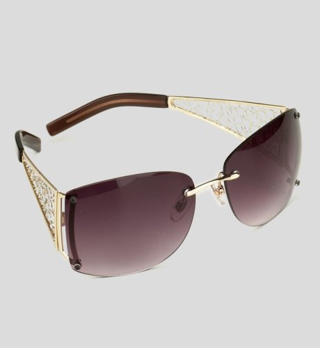 Gold Rimless Sunglasses