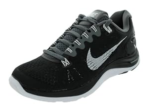Nike Women's Lunarglide+ 5 Black/White/Dark Grey Running Shoes 8 Women US