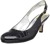 Ros Hommerson Women's Heart Slingback Pump,Black Croc Patent,9 M US