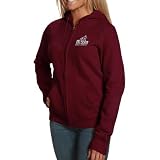NCAA adidas Massachusetts Minutemen Ladies Cardinal Primary Logo Full Zip Hoodie Sweatshirt