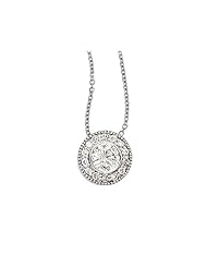 14K White Gold .68 Ct Round Diamond Bezel Pendant (chain NOT included)
