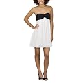 Xhilaration&reg; Juniors Bow Party Dress - Winter White/Black