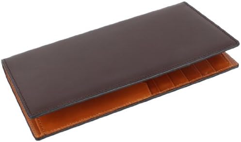 ITALY Personalized Free Engraving Vegetable Leather Long Bifold Wallet Brown