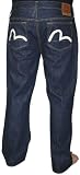 EVISU Jeans Genes Regular Rinse Mens Premium Relaxed Loose Fit Dark Wash Denim Pants Jeans EVISU Jeans Genes Regular Rinse Mens Premium Relaxed Loose Fit Dark Wash Denim Pants Jeans