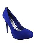 Round Toe Suede Finish Pump