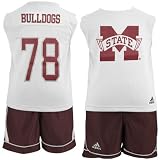 adidas Mississippi State Bulldogs #78 Toddler Team Plate 2-Piece Short Set