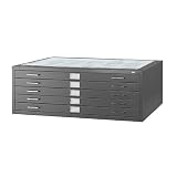 Safco  5-Drawer Steel Flat File, 48 x 36 Black