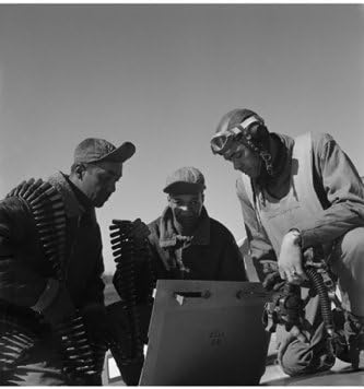 Tuskegee Airmen - Roscoe C. Brown, Marcellus G. Smith, and Benjamin O. Davis, Ramitelli, Italy - March, 1945, 20x30 Canvas Giclée Print, Gallery Wrap