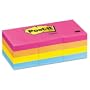 Post-it� Notes, Original Pad, 1-1/2 Inches x 2 Inches, Assorted Neon Colors, 12 Pads per Pack
