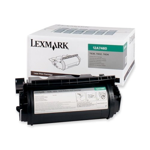 Lexmark 12A7460 Black Return Program Laser Toner Cartridge, Works for T630dn, T630dtnf, T630N, T630n VE