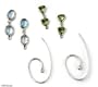 Gold, aquamarine and peridot earrings, 'Versatile Chic'