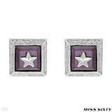 MISS SIXTY Made in Italy Elegant and Beautiful Earrings With Genuine Crystals in Stainless steel Length 10.5mm - Certificate Available.