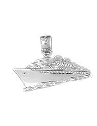 CleverEve Designer Series Sterling Silver Pendant Cruise Ship
