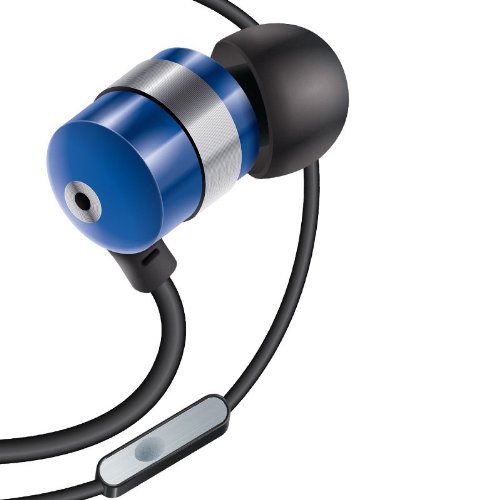 GOgroove audiOHM HF Earbuds Earphones w/ Hands-Free Microphone (Blue) for Samsung , HTC , LG , Motorola , Nokia , T-Mobile , iPhone & Many More Phones , Tablets , and MP3 Players