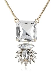 Noir Jewelry Long Square Pendant Necklace, 36"