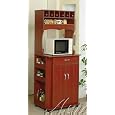 Acme Sterling Cherry Finish Kitchen Cart