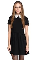 Petite Girls Keyhole Polyester Short Sleeves  Dress